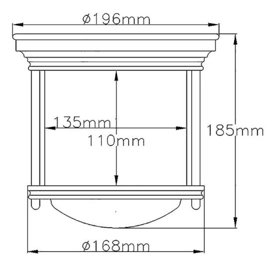 bronz kis mennyezeti lampa spotlampa folyoso nappali furdoszoba mediterran cottage rez uvegburas klasszikus country amerikai 2.jpg